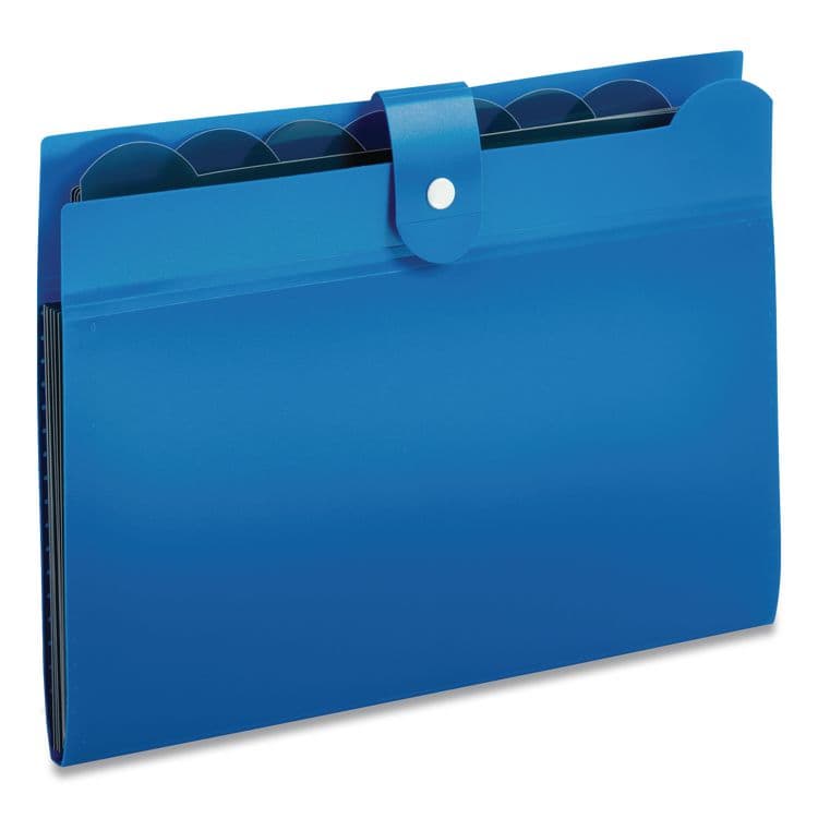 TOPS BUSINESS FORMS Seven-Pocket Expanding File, 1" Expansion, 7 Sections, Snap Closure, 1/7-Cut Tabs, Letter Size, Blue (GLW89551BLU)
