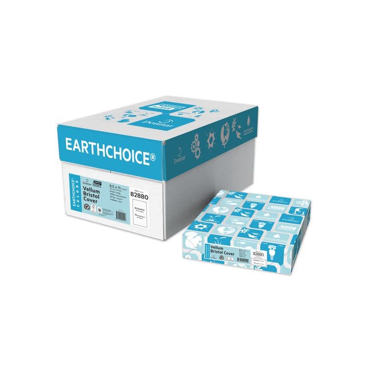 DOMTAR PAPER EarthChoice Cover Stock, Vellum Bristol, 96 Bright, 67 lb Bristol Weight, 8.5 x 11, Bright White, 250/Pack (DMR82880)