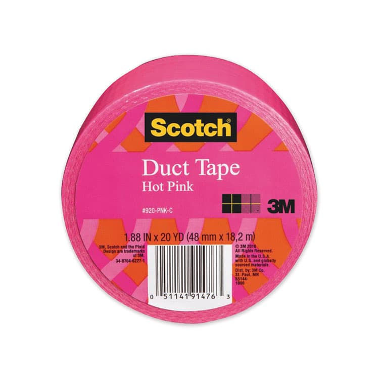 3M/COMMERCIAL TAPE DIV. Duct Tape, 1.88" x 20 yds, Hot Pink (MMM70005058170) thumbnail 2