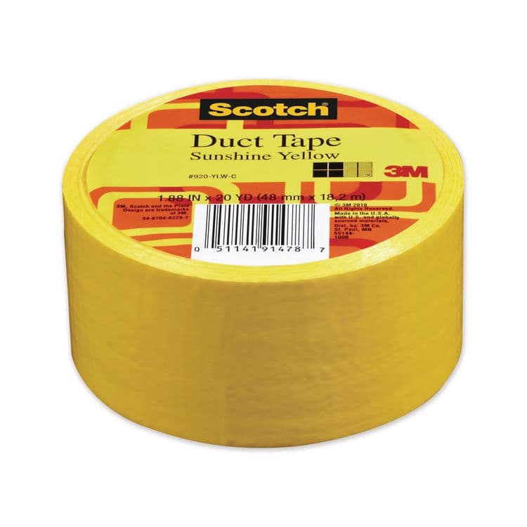 3M/COMMERCIAL TAPE DIV. Duct Tape, 1.88" x 20 yds, Sunshine Yellow (MMM70005058196)