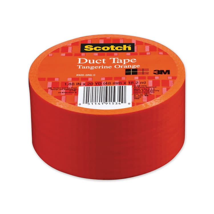 3M/COMMERCIAL TAPE DIV. Duct Tape, 1.88" x 20 yds, Tangerine Orange (MMM70005059285)