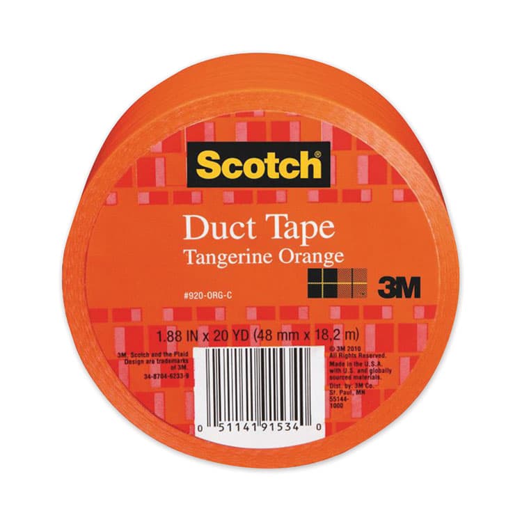 3M/COMMERCIAL TAPE DIV. Duct Tape, 1.88" x 20 yds, Tangerine Orange (MMM70005059285) thumbnail 2