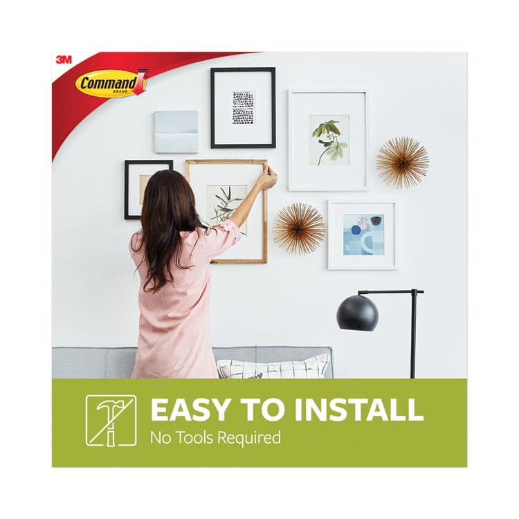 3M/COMMERCIAL TAPE DIV. Universal Picture Hanger, Large, Silver, 5 lb Capacity, 1 Hanger and 4 Strips (MMM70006903739) thumbnail 4