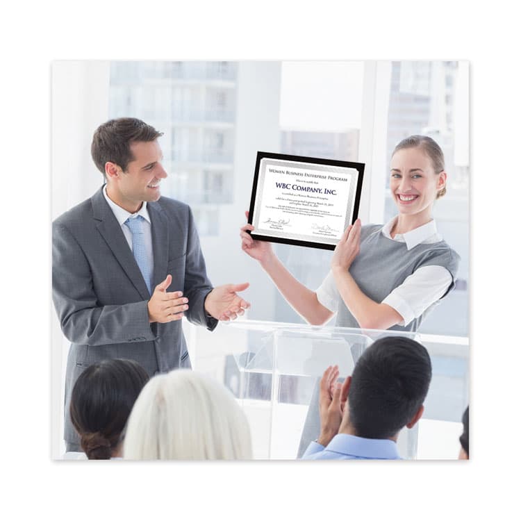 COSCO Foil Border Certificates, 8.5 x 11, White/Silver with Braided Silver Border,15/Pack (COS963027) thumbnail 2