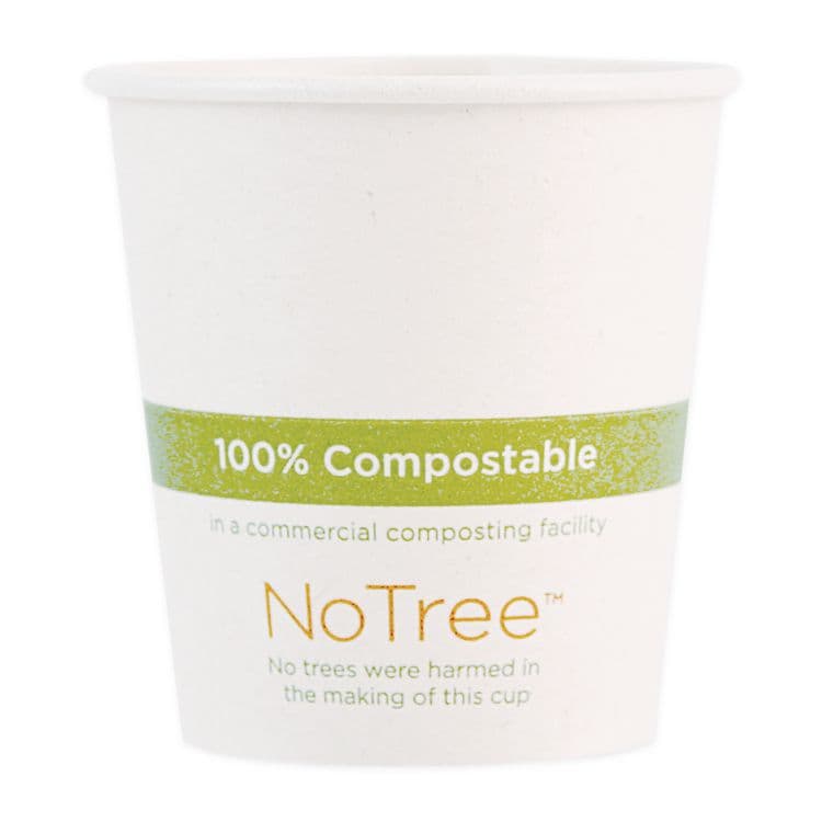 WORLD CENTRIC NoTree Paper Hot Cups, 6 oz, Natural, 1,000/Carton (WORCUSU6)