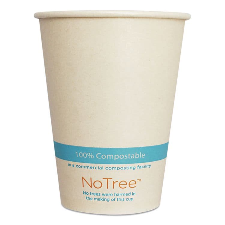 WORLD CENTRIC NoTree Paper Cold Cups, 12 oz, Natural, 1,000/Carton (WORCUSU12C)