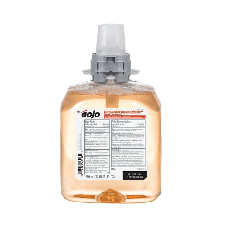 GO-JO INDUSTRIES Luxury Foam Antibacterial Handwash Refill, Fresh Fruit Scent, 1,250 mL, 4/Carton (GOJ516204CT) thumbnail 2