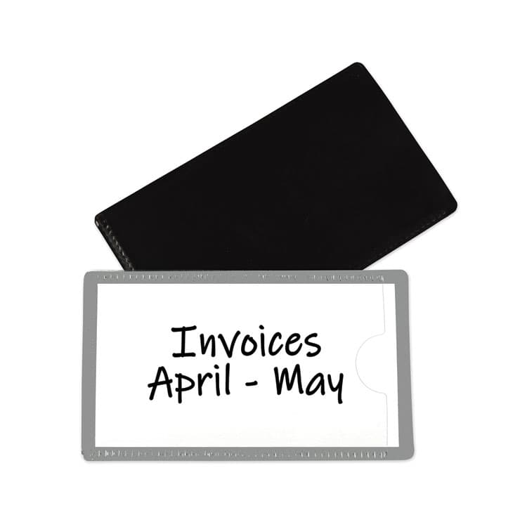 C-LINE PRODUCTS, Slap-Stick Magnetic Label Holders, Side Load, 4.25 x 2.5, Gray, 10/Pack (CLI87701)