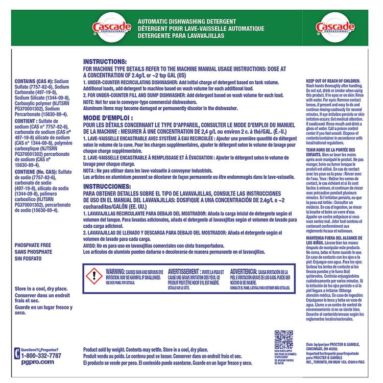 PROCTER & GAMBLE Automatic Dishwasher Detergent Powder, Fresh Scent, 75 oz Box, 7/Carton (PGC59535CT) thumbnail 3