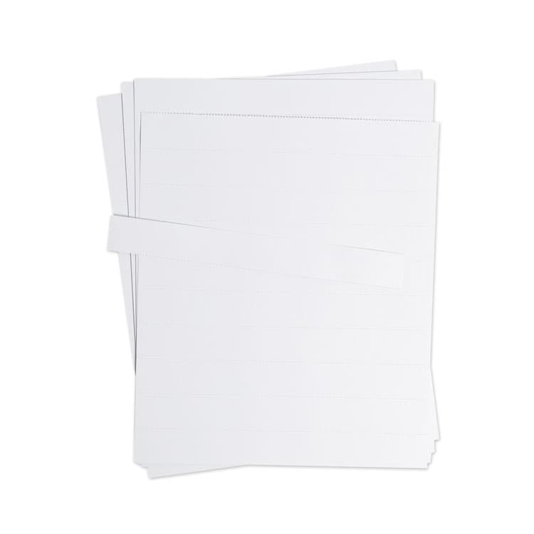 U BRANDS Data Card Replacement Sheet, 8.5 x 11 Sheets, Perforated at 1", White, 10/Pack (UBRFM1615)