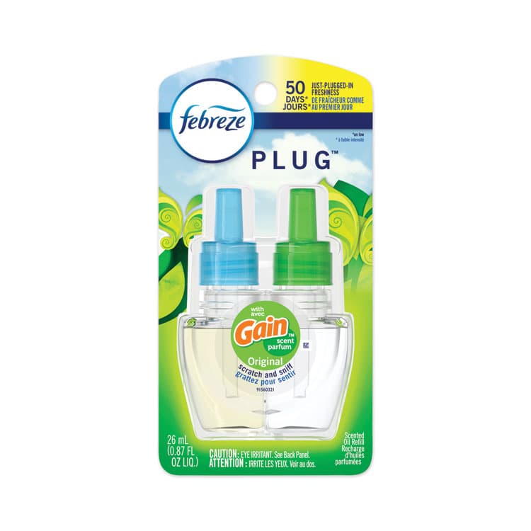 PROCTER & GAMBLE PLUG Air Freshener Refills, Gain Original, 0.87 oz (PGC74903EA)
