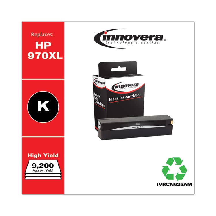 INNOVERA Remanufactured Black High-Yield Ink, Replacement for 970XL (CN625AM), 9,200 Page-Yield (IVRCN625AM) thumbnail 2