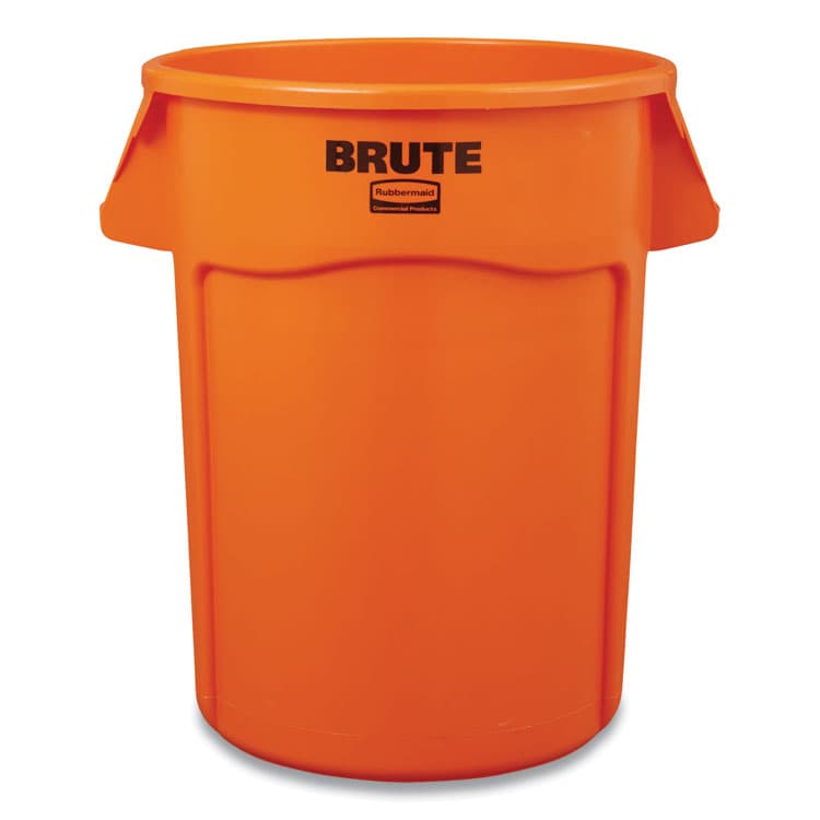 RUBBERMAID COMMERCIAL PROD. Brute Round Container, 32 gal, Resin, Orange (RCP2119308)