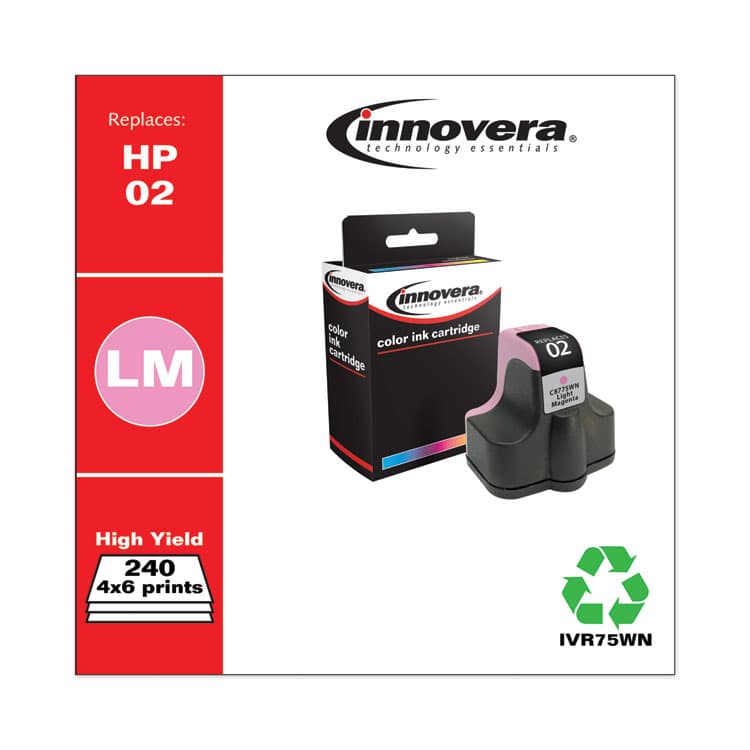 INNOVERA Remanufactured Light Magenta Ink, Replacement for 02 (C8775WN), 240 Page-Yield (IVR75WN) thumbnail 2