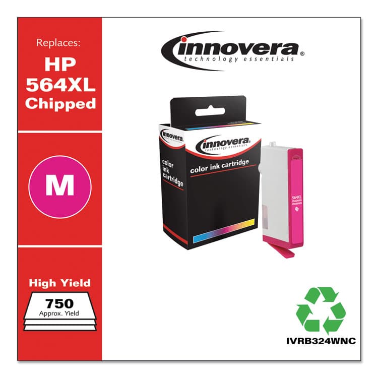 INNOVERA Remanufactured Magenta High-Yield Ink, Replacement for 564XL (CB324WN), 750 Page-Yield (IVRB324WNC) thumbnail 2