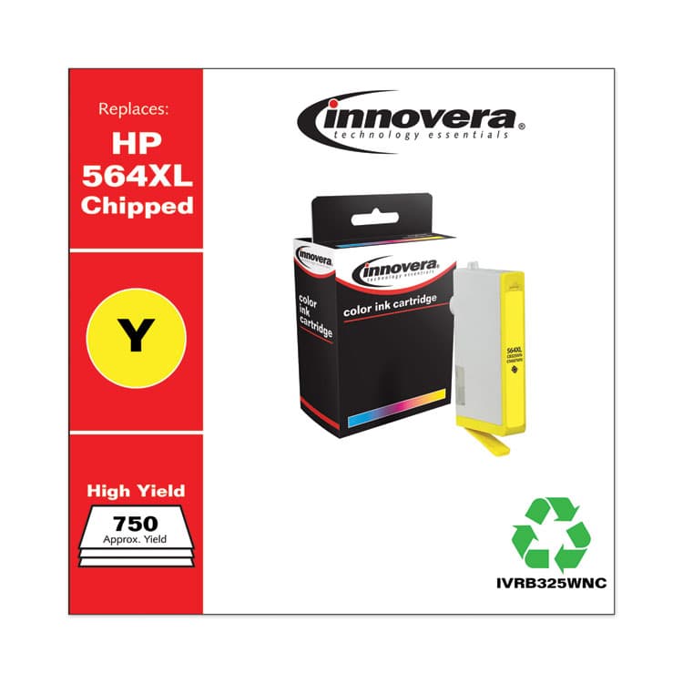 INNOVERA Remanufactured Yellow High-Yield Ink, Replacement for 564XL (CB325WN), 750 Page-Yield (IVRB325WNC) thumbnail 2