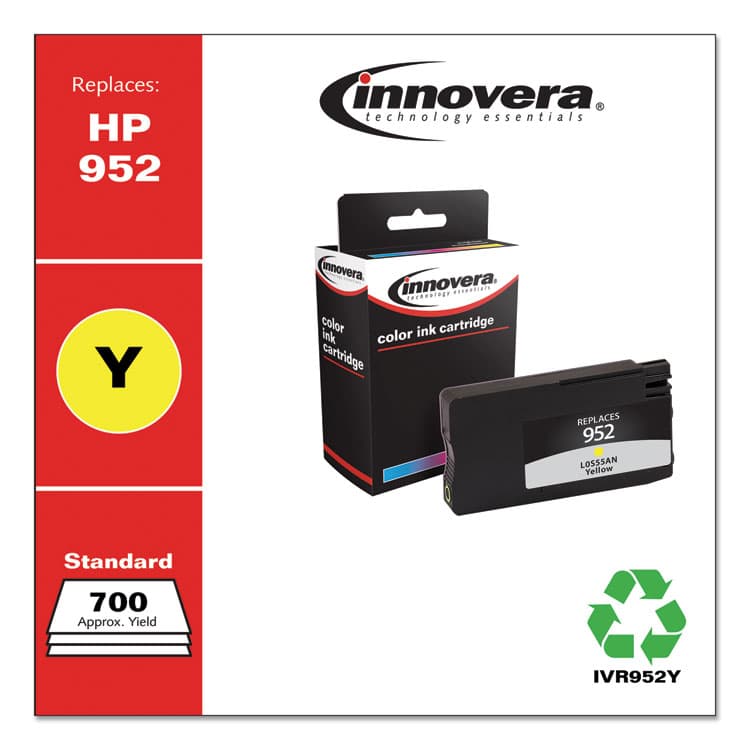 INNOVERA Remanufactured Yellow Ink, Replacement for 952 (L0S55AN), 700 Page-Yield (IVR952Y) thumbnail 2