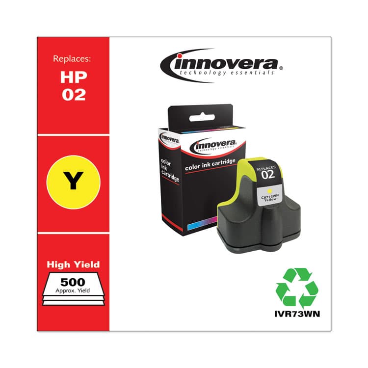 INNOVERA Remanufactured Yellow Ink, Replacement for 02 (C8773WN), 500 Page-Yield (IVR73WN) thumbnail 2