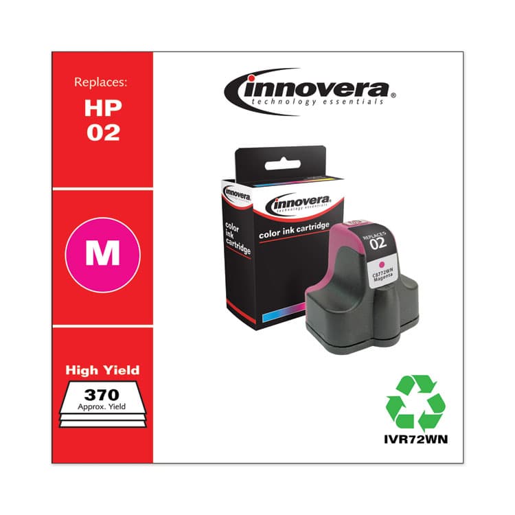 INNOVERA Remanufactured Magenta Ink, Replacement for 02 (C8772WN), 370 Page-Yield (IVR72WN) thumbnail 2
