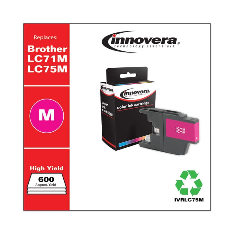 INNOVERA Remanufactured Magenta High-Yield Ink, Replacement for LC75M, 600 Page-Yield (IVRLC75M) thumbnail 2