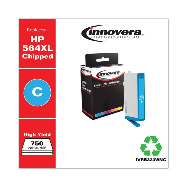 INNOVERA Remanufactured Cyan High-Yield Ink, Replacement for 564XL (CB323WN), 750 Page-Yield (IVRB323WNC) thumbnail 2
