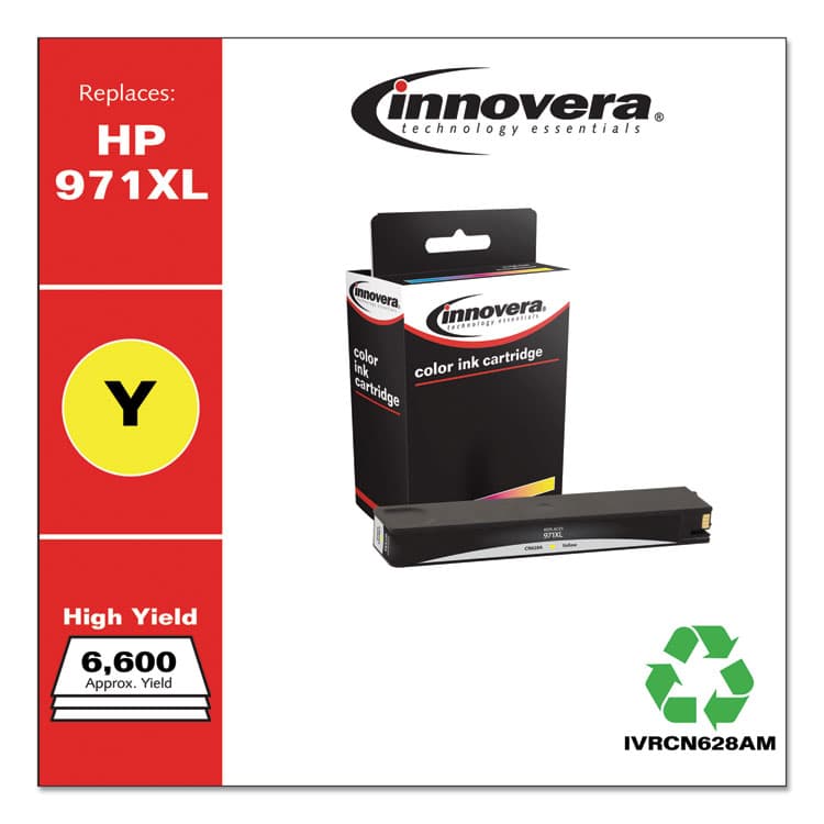 INNOVERA Remanufactured Yellow High-Yield Ink, Replacement for 971XL (CN628AM), 6,600 Page-Yield (IVRCN628AM) thumbnail 2