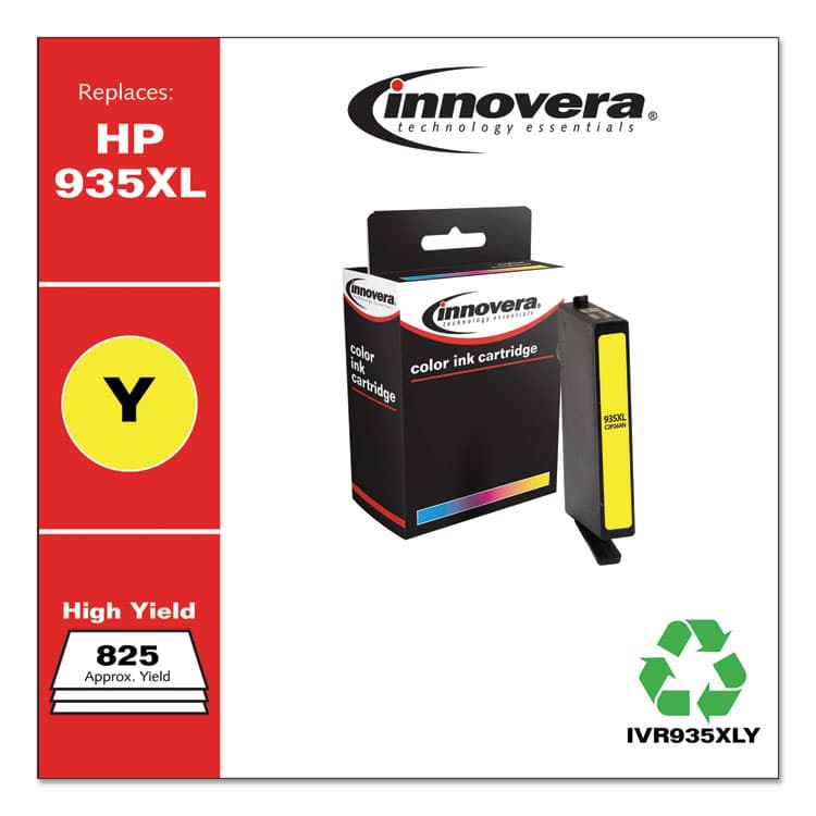 INNOVERA Remanufactured Yellow High-Yield Ink, Replacement for 935XL (C2P26AN), 825 Page-Yield (IVR935XLY) thumbnail 2