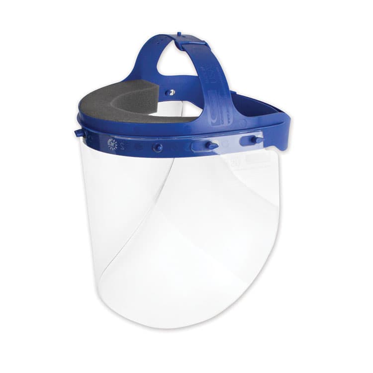 SUNCAST CORPORATION Fully Assembled Full Length Face Shield with Head Gear, 16.5 x 10.25 x 11, Clear/Blue, 16/Carton (SUAHGASSY16)