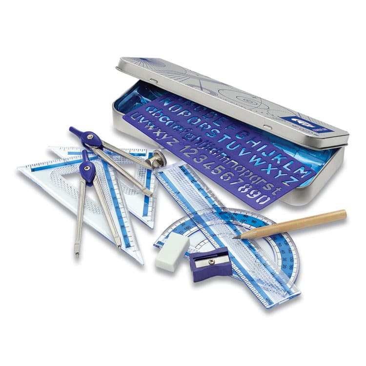 STAEDTLER, . Xcellence Mathematical Instrument Set, Plastic, Clear/Blue (STD55710BN) thumbnail 2