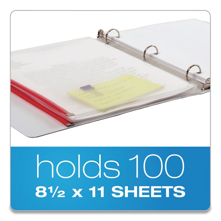 CARDINAL BRANDS . Expanding Zipper Binder Pocket, 8.5 x 11, Assorted Colors, 5/Pack (CRD14650) thumbnail 4