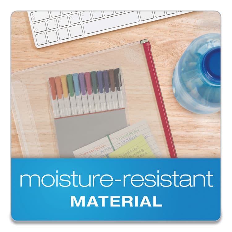 CARDINAL BRANDS . Expanding Zipper Binder Pocket, 8.5 x 11, Assorted Colors, 5/Pack (CRD14650) thumbnail 3