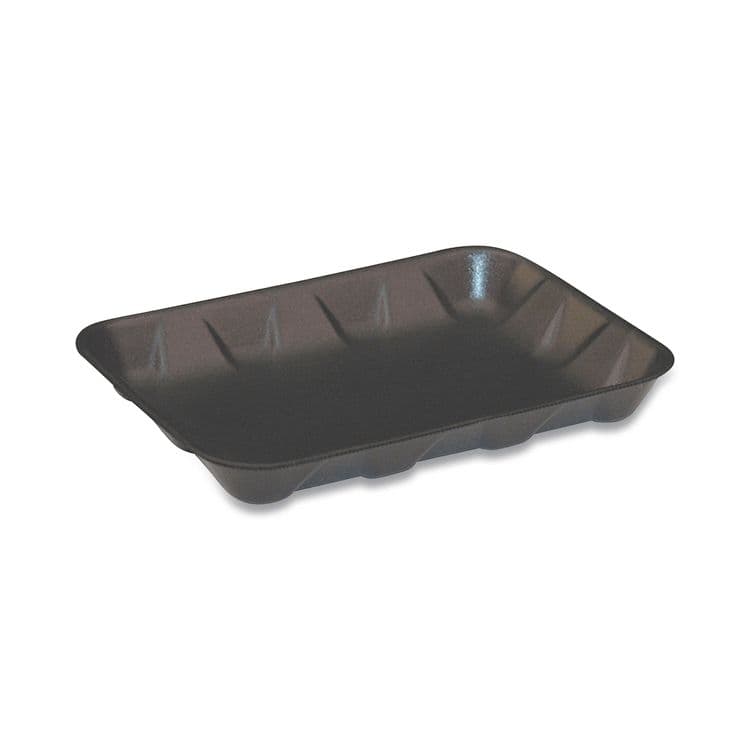 PACTIV EVERGREEN CORPORATION Supermarket Tray, #4D, 8.6 x 6.6 x 1.3, Black, Foam, 400/Carton (PCT51P904D)
