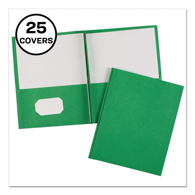 AVERY PRODUCTS CORPORATION Two-Pocket Folder with Prong Fasteners, Accommodates (70) 11 x 8.5 Sheets, Green, 25/Box (AVE47977)