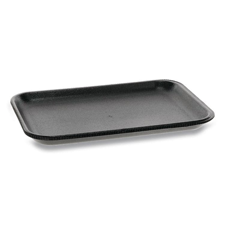 PACTIV EVERGREEN CORPORATION Supermarket Tray, #2, 8.4 x 5.9 x 0.7, Black, Foam, 500/Carton (PCT51P902S)
