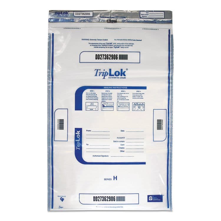 CONTROLTEK Deposit Bag, Plastic, 20" x 28", Clear, 50/Pack (CNK585059)