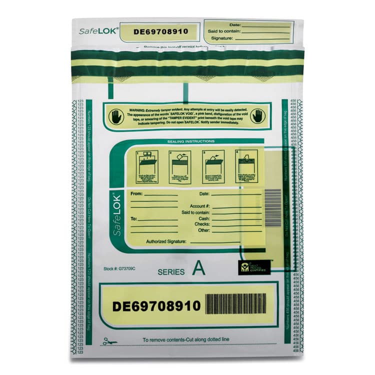 CONTROLTEK Deposit Bag, Plastic, 9" x 12", Clear, 100/Pack (CNK585087)
