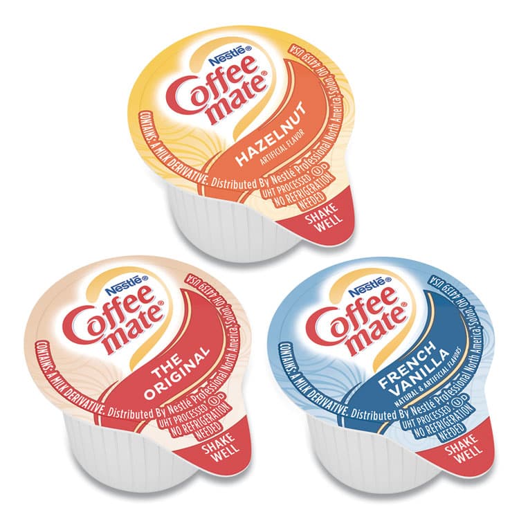 NESTLE Liquid Coffee Creamer, Assorted Flavors, 0.38 oz Mini Cups, 150/Carton (NES46193CT) thumbnail 2