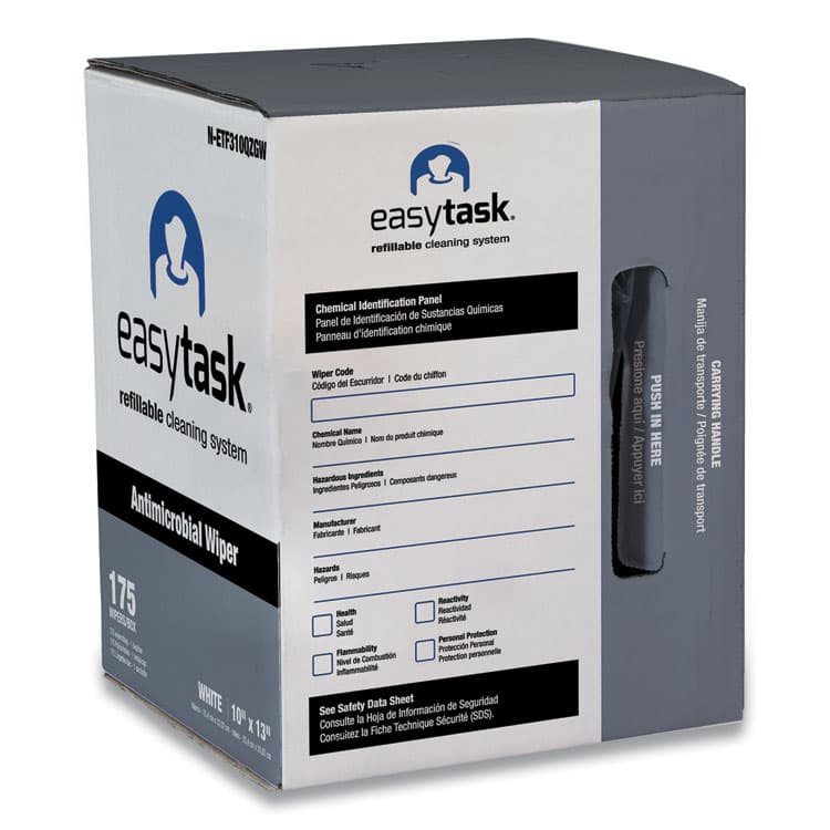 HOSPECO Easy Task F310 Wiper, Quarterfold, 1-Ply, 10 x 13, White, Zipper Bag, 175/Bag (HOSNETF310QZGW) thumbnail 3