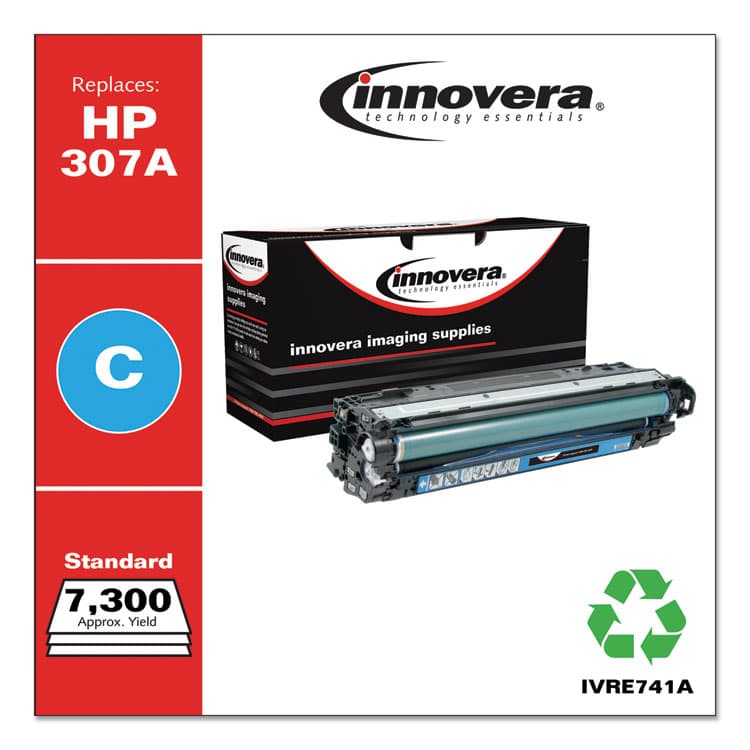 INNOVERA Remanufactured Cyan Toner, Replacement for 307A (CE741A), 7,300 Page-Yield (IVRE741A) thumbnail 2