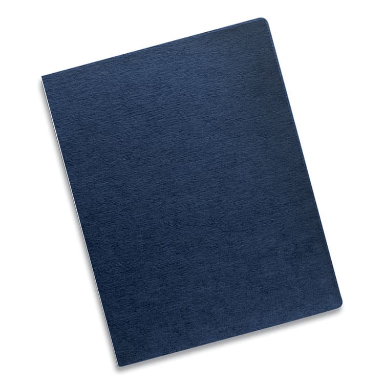 FELLOWES MFG. CO. Expressions Linen Texture Presentation Covers for Binding Systems, Paper, Round Corners, 11.25 x 8.75, Navy, 200/Pack (FEL52113) thumbnail 2
