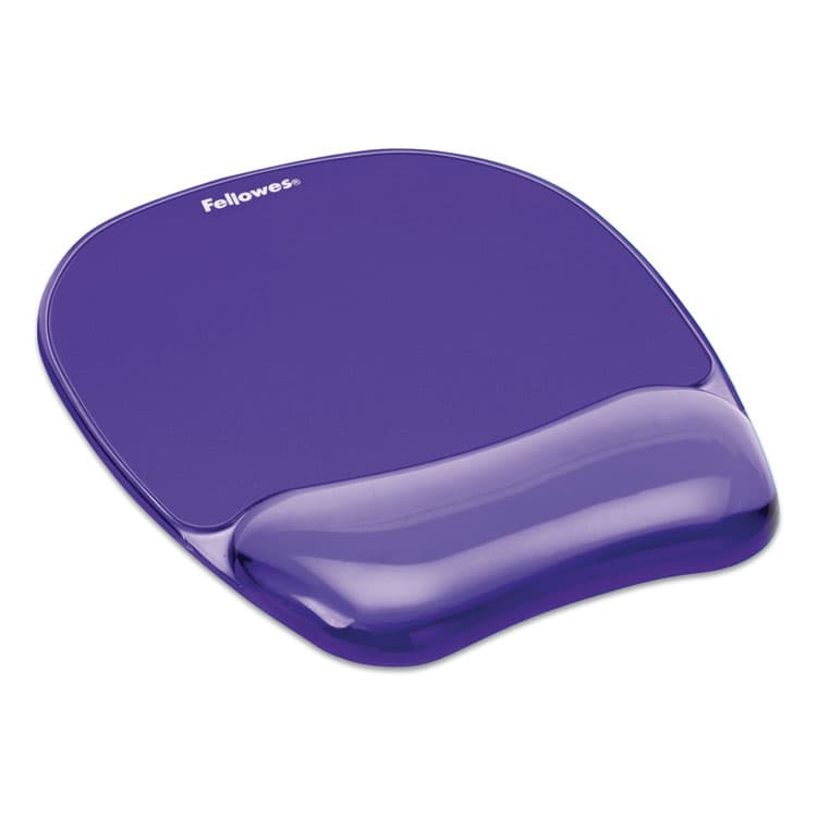 FELLOWES MFG. CO. Gel Crystals Mouse Pad with Wrist Rest, 7.87 x 9.18, Purple (FEL91441) thumbnail 2