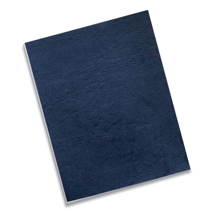 FELLOWES MFG. CO. Expressions Classic Grain Texture Presentation Covers for Binding Systems, Paper, Square Corners, 11 x 8.5, Navy, 50/Pack (FEL52124) thumbnail 3