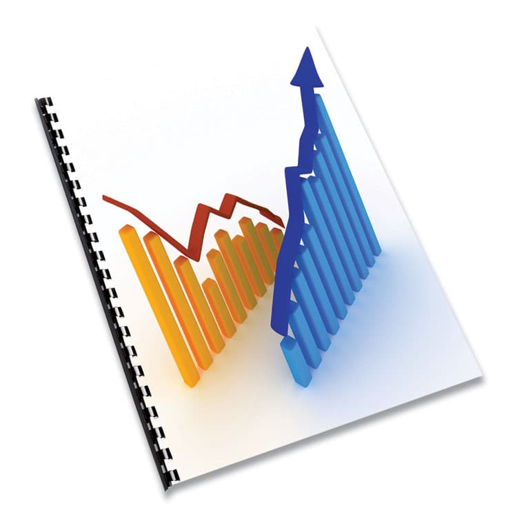 FELLOWES MFG. CO. Expressions Linen Texture Presentation Covers for Binding Systems, Paper, Square Corners, 11 x 8.5, Navy, 200/Pack (FEL52098) thumbnail 4