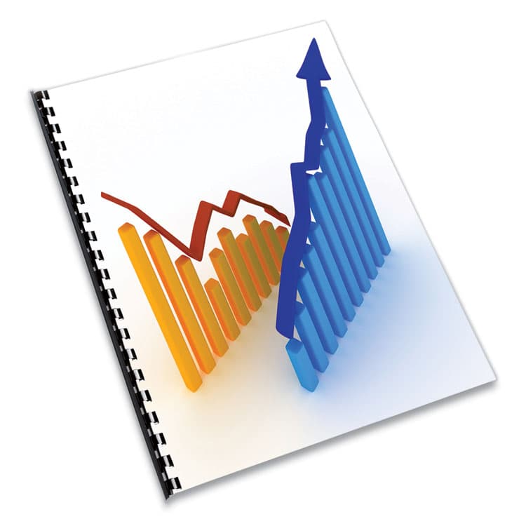 FELLOWES MFG. CO. Expressions Classic Grain Texture Presentation Covers for Binding Systems, Paper, Round Corners, 11.25 x 8.75, Black, 200/PK (FEL52138) thumbnail 4