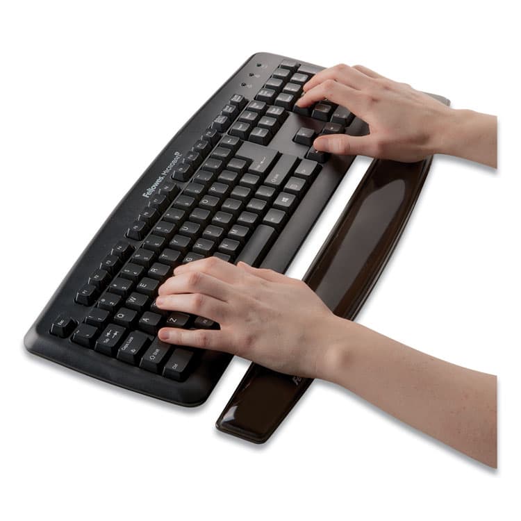 FELLOWES MFG. CO. Gel Crystals Keyboard Wrist Rest, 18.5 x 2.25, Black (FEL9112201) thumbnail 2
