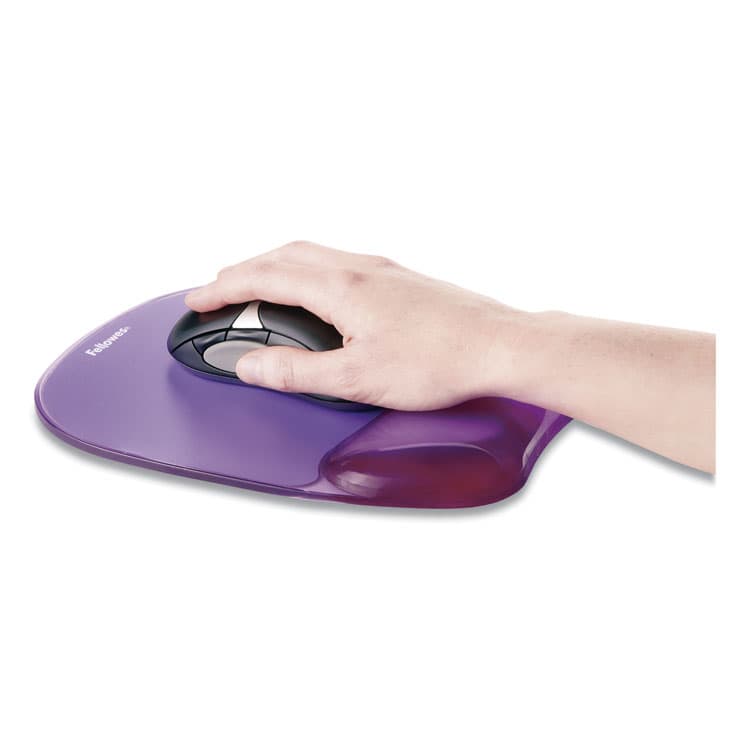 FELLOWES MFG. CO. Gel Crystals Mouse Pad with Wrist Rest, 7.87 x 9.18, Purple (FEL91441) thumbnail 3