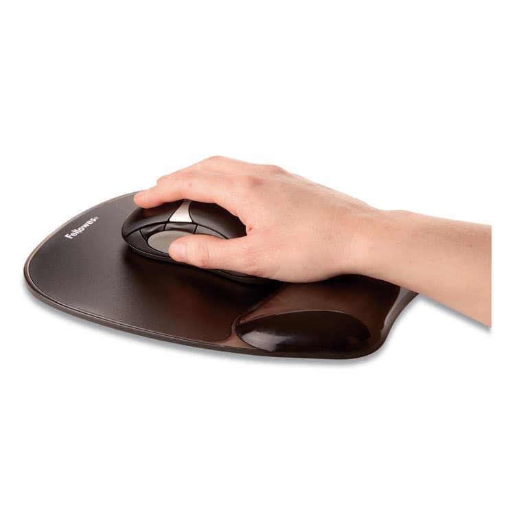 FELLOWES MFG. CO. Gel Crystals Mouse Pad with Wrist Rest, 7.87 x 9.18, Black (FEL9112101) thumbnail 3