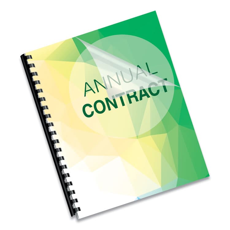 FELLOWES MFG. CO. Crystals Transparent Presentation Covers for Binding Systems, Plastic, Square Corners, 11 x 8.5, Gloss Clear, 100/Pack (FEL52089) thumbnail 3