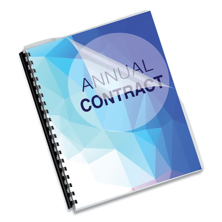 FELLOWES MFG. CO. Crystals Transparent Presentation Covers for Binding Systems, Plastic, Round Corners, 11.25 x 8.75, Gloss Clear, 25/Pack (FEL52309) thumbnail 3