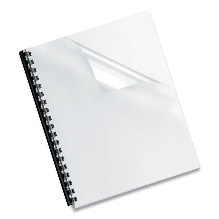 FELLOWES MFG. CO. Crystals Transparent Presentation Covers for Binding Systems, Plastic, Square Corners, 11 x 8.5, Gloss Clear, 200/Pack (FEL5204303) thumbnail 4